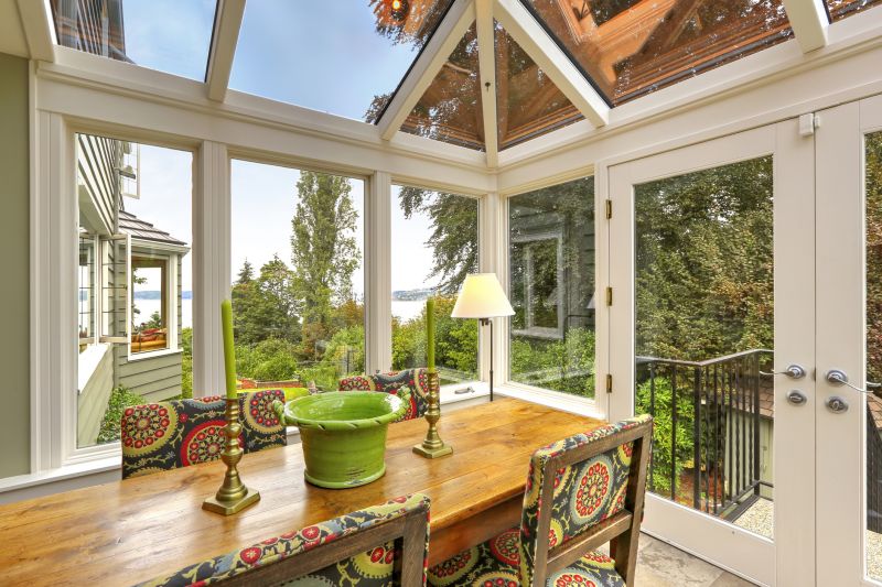 Sunroom with Large Windows